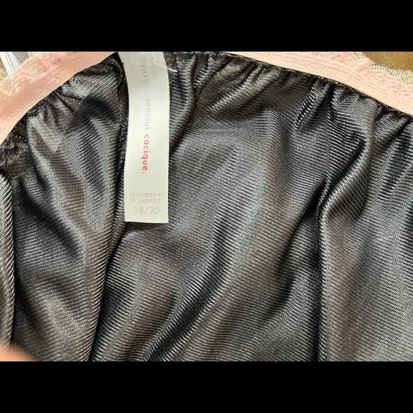 Cacique Black And Pink Slip Skirt Lingerie 18/20 - Picture 6 of 7